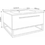 Долен конзолен шкаф за баня 10050WOODEN - Image 4