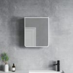 Горен огледален PVC шкаф за баня Inter Ceramic ICMC 1045 55 – компактно решение с модерен дизайн