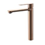 Смесител за умивалник Inter Ceramic ICF 111321 BRUSH ROSE GOLD висок - стил и изящество