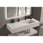 Умивалник " PIETRA" Inter Ceramic ICL 12049/120W RIGHT- функционално решение с десен плот