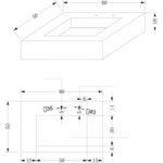 Умивалник " PIETRA" Inter Ceramic ICL 12049/80B - изискан модел за елегантна баня - Image 2