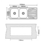 Кухненска мивка алпака ICK 12050SSR - Image 4