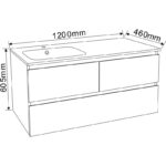 Долен конзолен PVC шкаф за баня Inter Ceramic ICP 12061 - стилен и функционален - Image 4