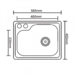 Кухненска мивка алпака ICK 5645 - Image 2