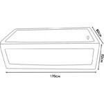 Вана Inter Ceramic ICSH 1700NEW TUB Бендида – Модерна и просторна правоъгълна вана за стилна баня - Image 2