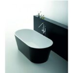 Вана Inter Ceramic ICSH LB 1708B – Черна свободностояща вана с овална форма и модерен дизайн