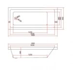 Вана Inter Ceramic ICSH 188050 TUB Бендида – Просторна правоъгълна вана с модерен дизайн - Image 2