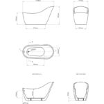 Вана Inter Ceramic ICSH LB 1950S – Стилна свободностояща вана с елегантен силует и съвременен дизайн - Image 2