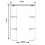 Горен огледален PVC шкаф Inter Ceramic ICMC 2000-55 – стилна компактност за модерната баня - Image 2