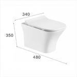 Стенна тоалетна чиния ICC 3435W SLIM - Image 2