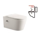 Стенна тоалетна чиния Inter Ceramic ICC 3755W BIDET LUX - Луксозна тоалетна чиния с биде, Хигиена на ново ниво