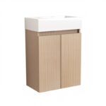 Долен конзолен шкаф за баня Inter Ceramic 4240-КТ с умивалник – функционален и елегантен комплект