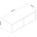 Долен конзолен PVC шкаф за баня Inter Ceramic ICP 4540-120 - практично обзавеждане - Image 4