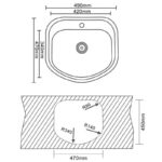 Кухненска мивка алпака ICK 4749 - Image 2