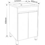 Долен стоящ PVC шкаф за баня ICP 5038 - Image 4