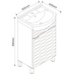 Долен стоящ PVC шкаф за баня ICP 5091NEW - Image 4