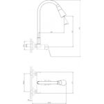 Кухненски смесител  LINNI BLACK ICF 5108152B 7789 - Image 2