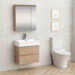 Долен конзолен шкаф за баня Inter Ceramic 5846 + УМИВ. 6036W - за съвременен интериор - Image 2