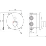 Месингов смесител за вграждане ICF 595027B - Image 2