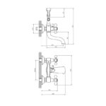 Смесител за вана и душ ICF 6006851BR АЛГАРА - Image 3