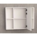 Горен огледален PVC шкаф Inter Ceramic ICMC 6014-80 - идеален за малки и средни бани - Image 3