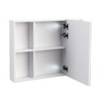 Горен огледален PVC шкаф Inter Ceramic ICMC 6014-80 - идеален за малки и средни бани - Image 2