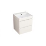 Долен конзолен шкаф за баня Inter Ceramic 6038-50W+УМИВ. 5953W-51CM AKADIA-50 – компактно и удобно решение