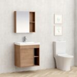 Горен огледален шкаф за баня Inter Ceramic 6060-14 DI LEGNO – Елегантен и функционален избор - Image 2