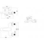 Смесител за вана/душ МАРСИЛИЯ ICF 6066328BS - Image 3