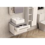 Долен конзолен PVC шкаф за баня Inter Ceramic ICP 6144-1 - съчетание от дизайн и практичност - Image 2