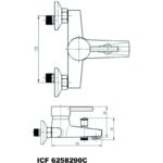 Смесител за вана/душ ICF 6258290C " КРИСТИ " - Image 2
