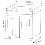 Долен стоящ PVC шкаф Inter Ceramic ICP 6591 NEW - практично решение, качество и стил - Image 2