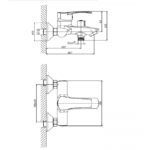 Смесител за вана и душ "QUADRAT" ICF 662530C - Image 2