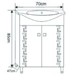 Долен стоящ PVC шкаф за баня ICP 7047 - Image 2