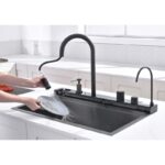 Кухненска мивка Inter Ceramic 7547PVD BLACK + Смесител 7567131MB – Луксозен функционален комплект - Image 16