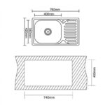Кухненска мивка алпака ICK 7642 D - Image 4