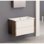Долен конзолен PVC шкаф за баня Inter Ceramic ICP 8043 - здравина и стилно излъчване