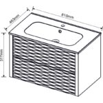 Мебели за баня PVC » ICP 8043 + МИВКА ICC 8066B ЧЕРЕН МАТ - Image 5