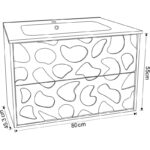 Долен конзолен PVC шкаф за баня Inter Ceramic ICP 8045 - модерна визия и устойчивост - Image 3