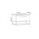 Долен конзолен PVC шкаф за баня Inter Ceramic ICP 8050-039 СИМОН - елегантен и практичен - Image 4