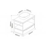 Долен конзолен шкаф за баня ICP 8056-039 КОМО - Image 4