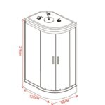 Хидромасажна кабина Inter Ceramic ICSH 8115L NEW EASY ASSEMBLE ЛИНДА - практичен дизайн и релакс - Image 2