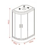 Хидромасажна кабина Inter Ceramic ICSH 8115R NEW EASY ASSEMBLE ЛИНДА - практичен дизайн и релакс - Image 2