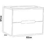 Долен конзолен PVC шкаф за баня ICP 8246P "ЦВЕТИ" - Image 2