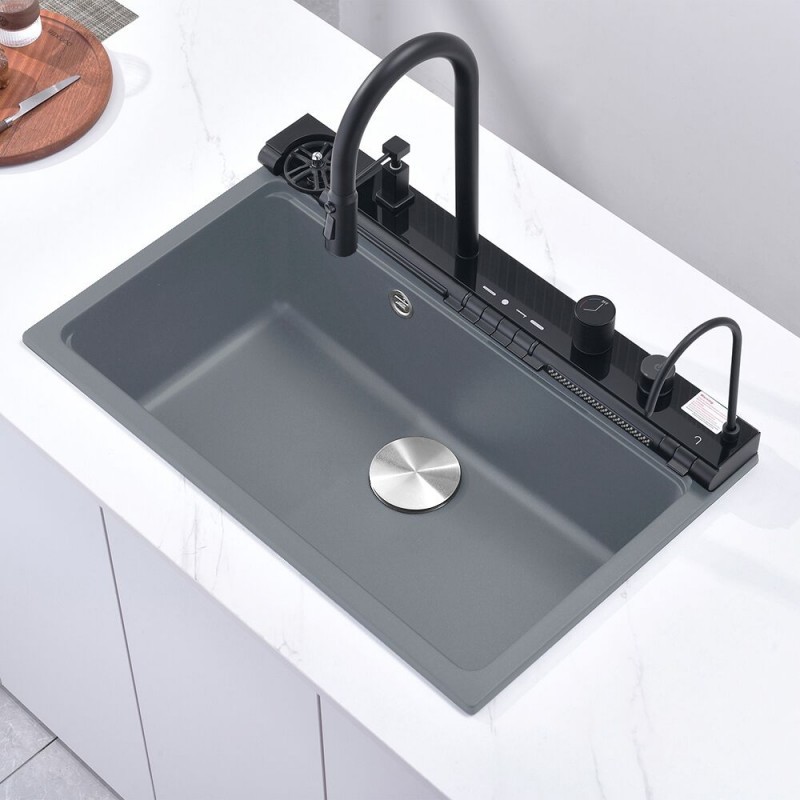 827620grey-800x800-1.jpg AQUARIS КУХНЕНСКА МИВКА 8276 GREY + СМЕСИТЕЛ 7567131MB - Image 1