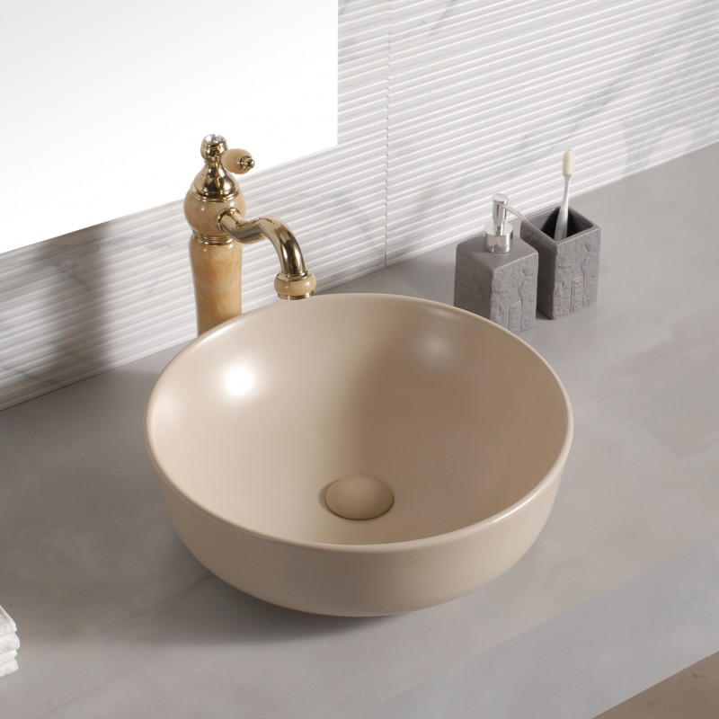 87520MAT20BEIGE-800x800-1.jpg Порцеланов умивалник за плот ICB 875BEIGE - Image 1