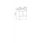 PVC ШКАФ DAVIDE-50 9046-50 УМИВАЛНИК 5953W-51CM - Image 4