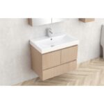 Долен конзолен PVC шкаф за баня Inter Ceramic 9046-75+УМИВ. 5953W-76CM DAVIDE – стил и практичност - Image 2