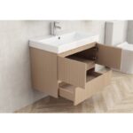 Долен конзолен PVC шкаф за баня Inter Ceramic 9046-75+УМИВ. 5953W-76CM DAVIDE – стил и практичност - Image 3