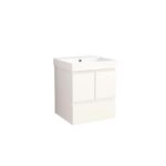 Долен конзолен PVC шкаф Inter Ceramic 9048-50W+УМИВ. 5953W-51CM – стилен избор за компактни пространства